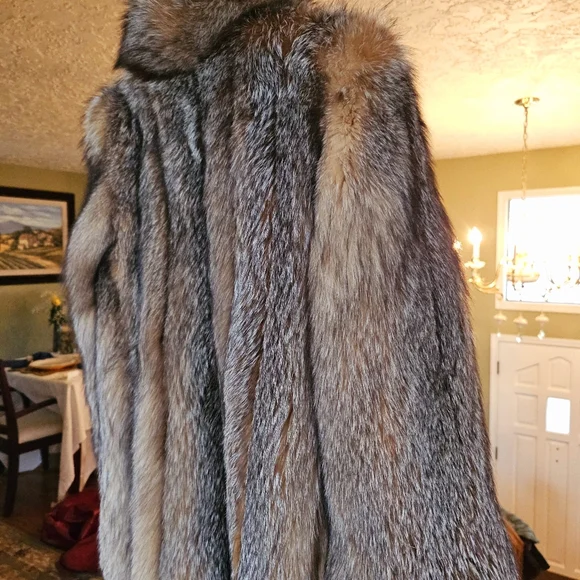 Silver Fox Fur Stroller, I Magnin - Picture 5 of 9